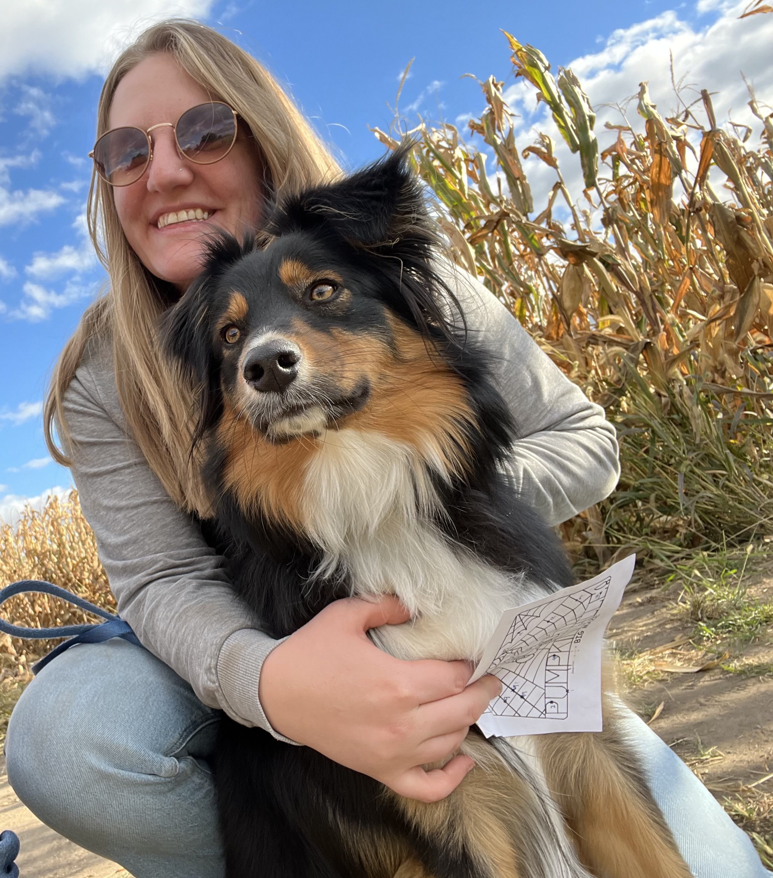 Ali and Hazel at the corn maze